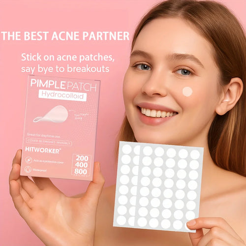 HITWORKER 800-Piece Acne Patches | Hydrocolloid Round Acne Patches |