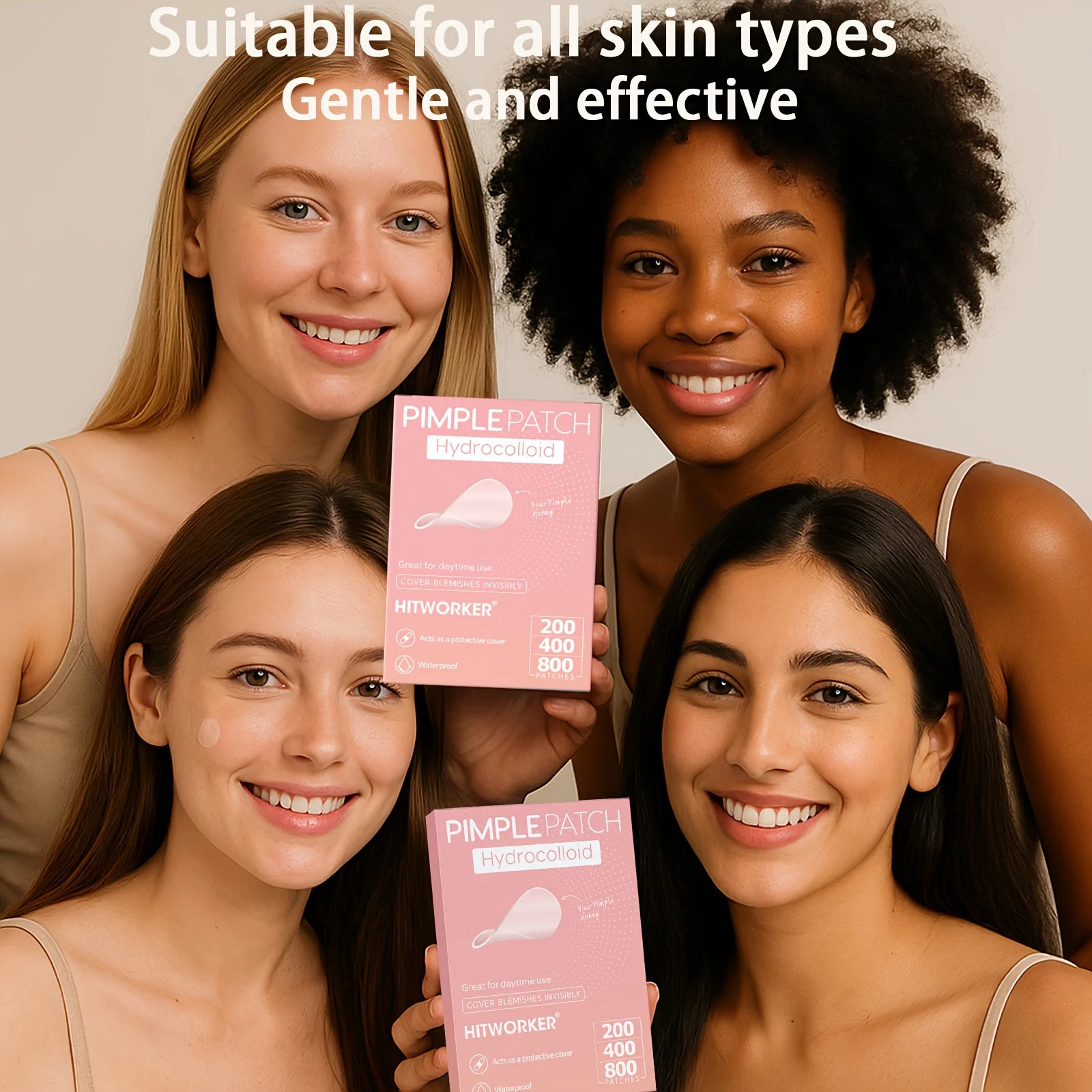 HITWORKER 800-Piece Acne Patches | Hydrocolloid Round Acne Patches |