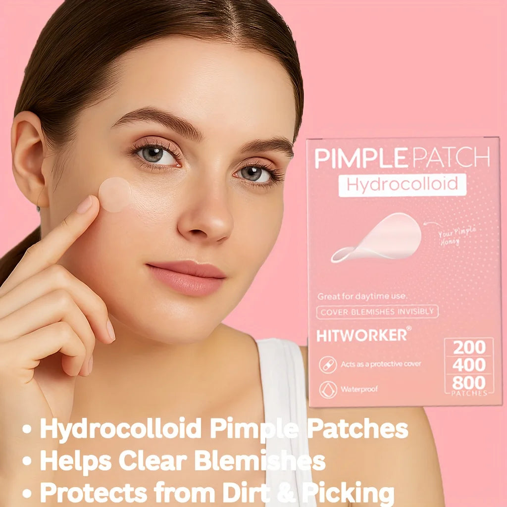 HITWORKER 800-Piece Acne Patches | Hydrocolloid Round Acne Patches |